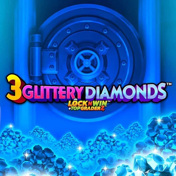 3 Glittery Diamonds slot visual from PearFiction Studios available on mostbetkaszino.org
