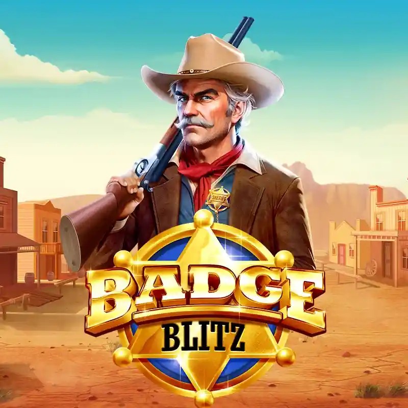 Badge Blitz slot visual from Pragmatic Play available on mostbetkaszino.org