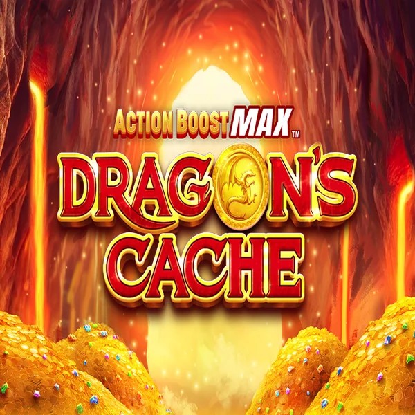 Action Boost Max Dragon&#039;s Cache by SpinPlay Games, showcased at mostbetkaszino.org – game logo
