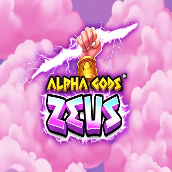 Alpha Gods Zeus slot logo by PearFiction Studios at Mostbet Casino