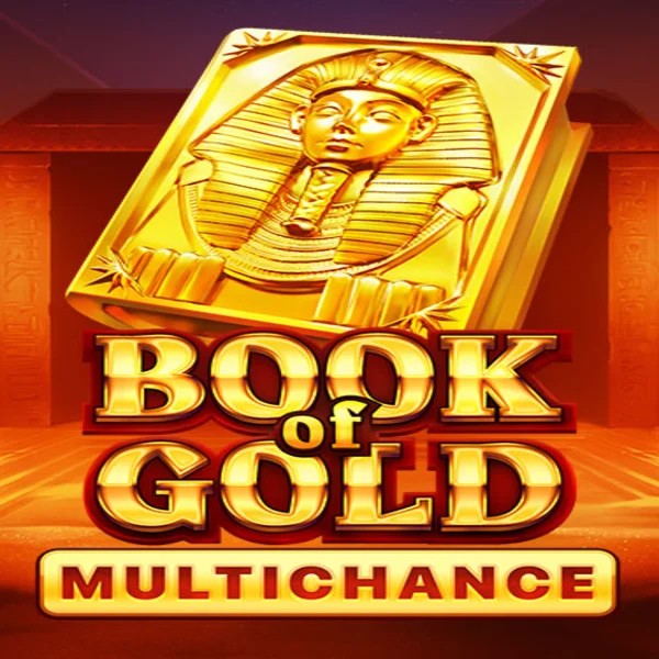 Book of Gold Multichance slot logo by Playson at Mostbet Casino