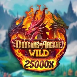 Dragons of Arcane Wild slot logo by Foxium at Mostbet Casino