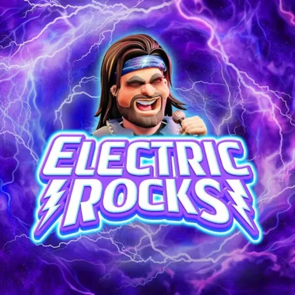 Electric Rocks slot logo by Inspired Gaming at Mostbet Casino
