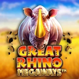 Great Rhino Megaways online game logo by Pragmatic Play on mostbetkaszino.org