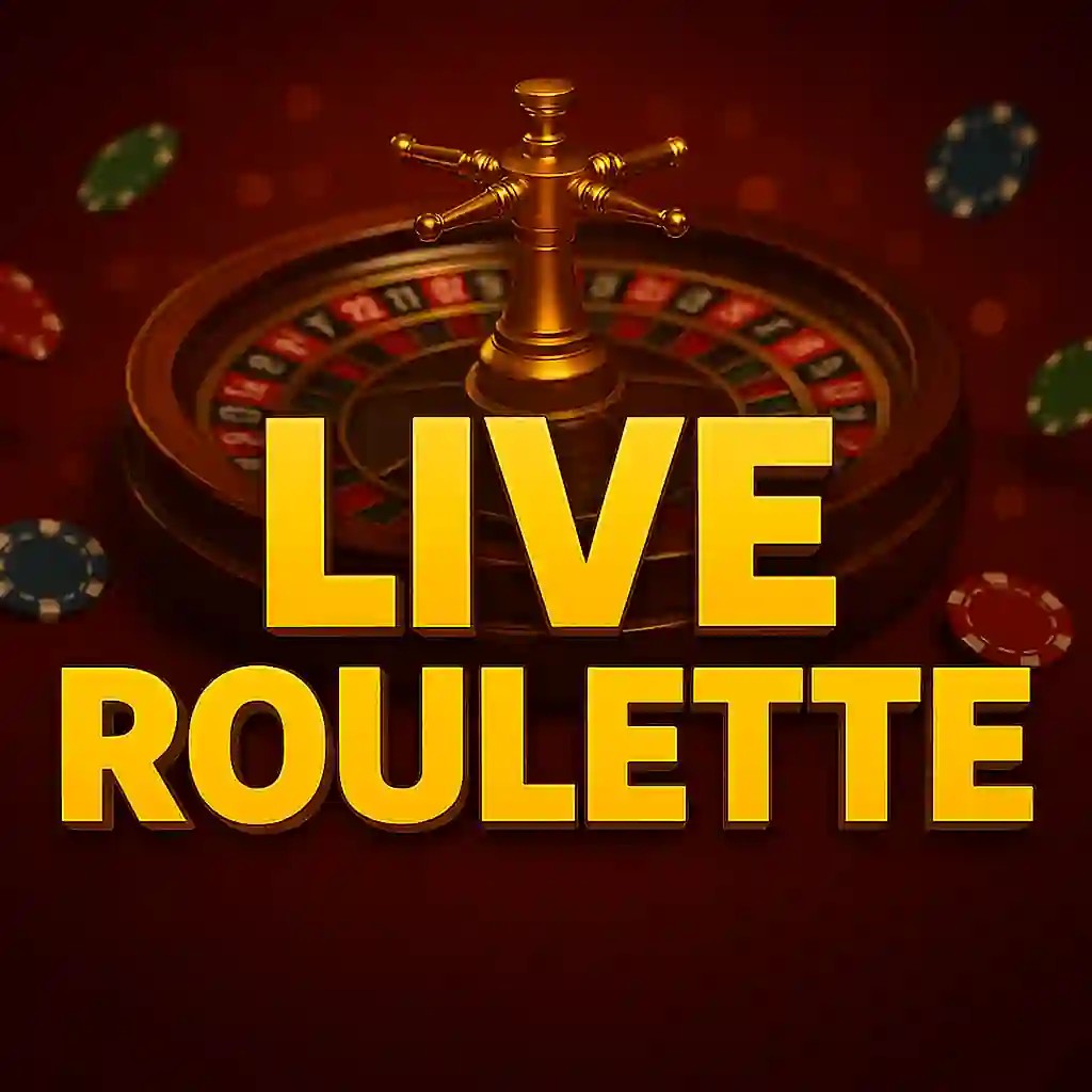 Live Roulette slot logo by Evolution at Mostbet Casino