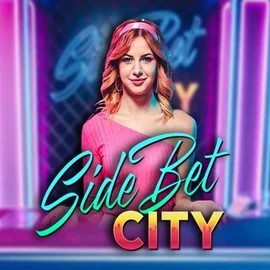 Side Bet City slot logo by Evolution at Mostbet Casino