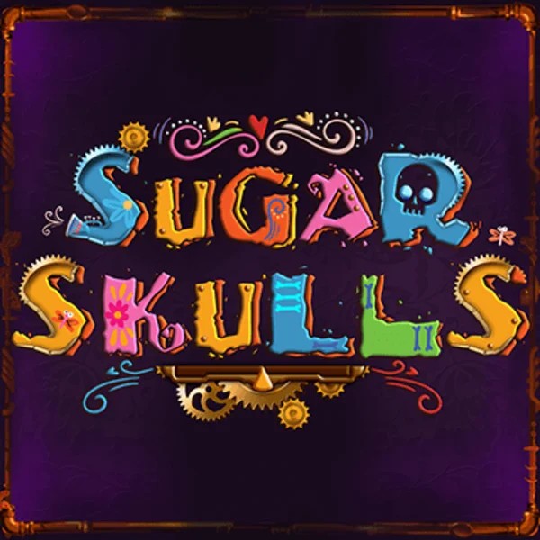 Sugar Skulls slot logo by Booming Games at Mostbet Casino