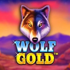 Wolf Gold slot logo by Pragmatic Play at Mostbet Casino